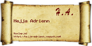 Hejja Adrienn névjegykártya